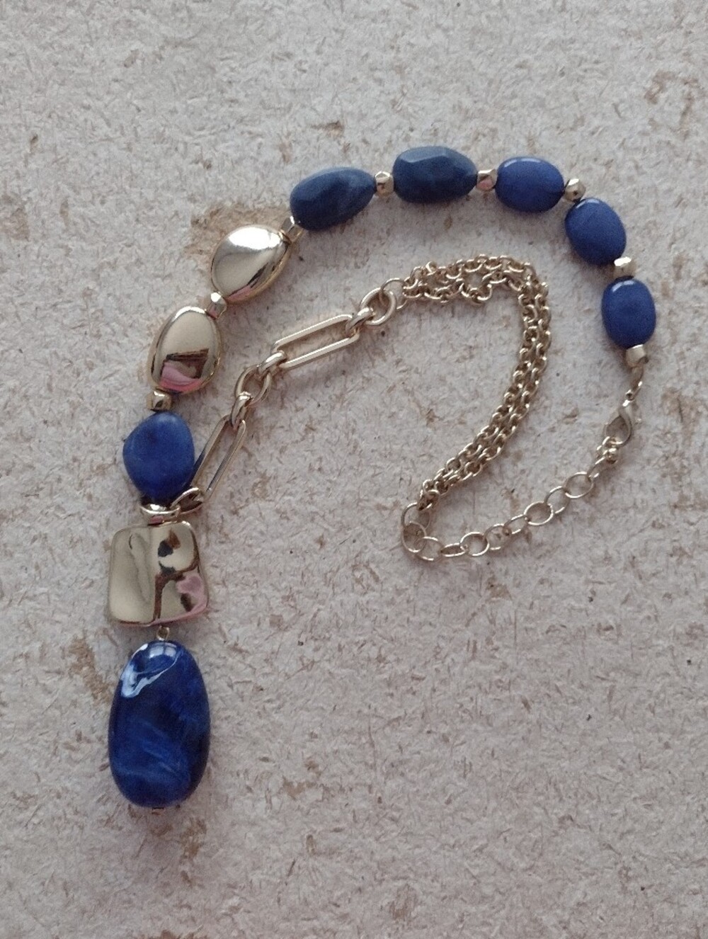 Blue & Gold Necklace
